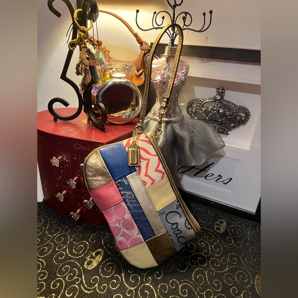 Coach Multicolor Patchwork Wristlet - image 1